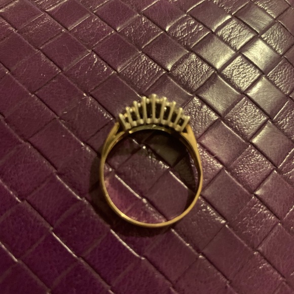 Diamond Ring-Vintage 27 Stone Natural Diamond Eternity Ring - Picture 5 of 5